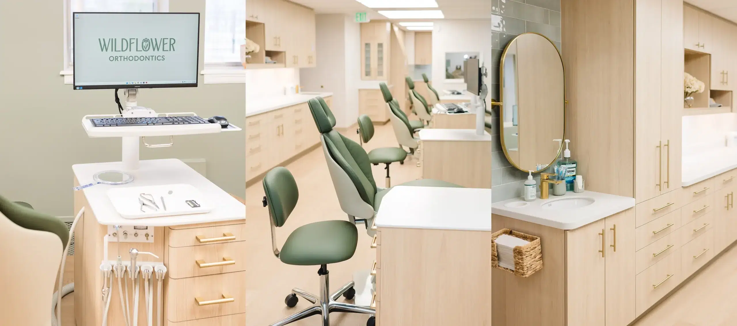 Open-concept treatment area at Wildflower Orthodontics