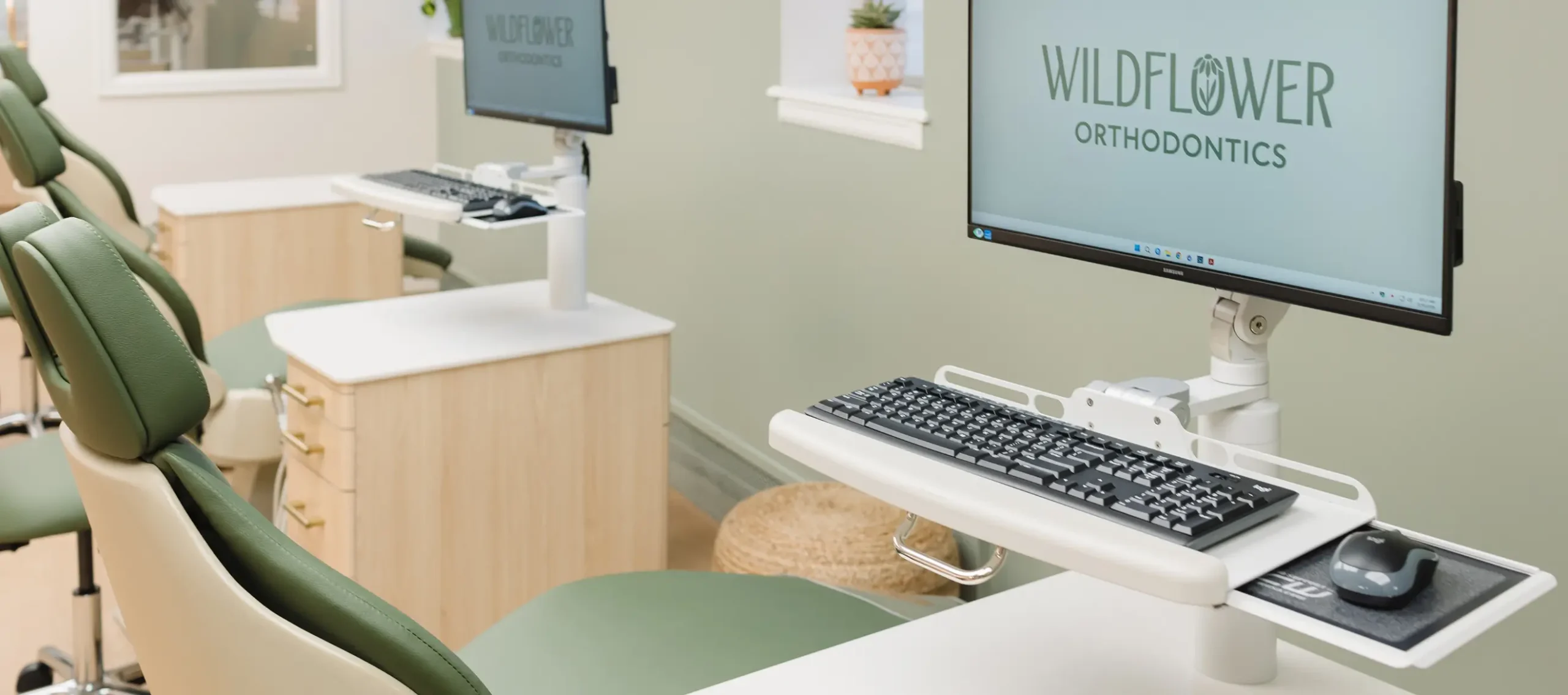 Orthodontic consultation room at Wildflower Orthodontics